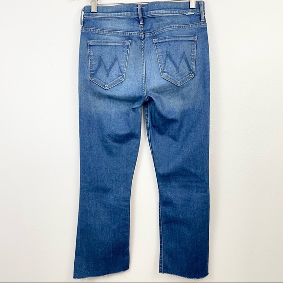MOTHER The Insider Crop Step Fray Hem Blue Moon Jeans Sz 29 - Picture 7 of 10